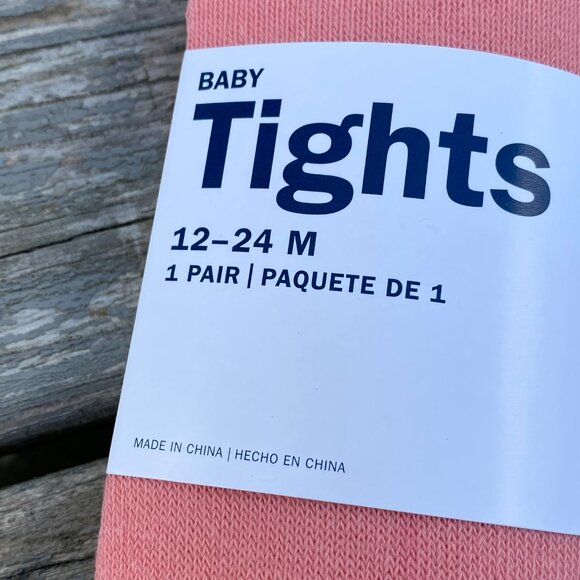 Old Navy Pink Solid Soft-Knit Tights for Toddler Girls - Picture 3 of 7